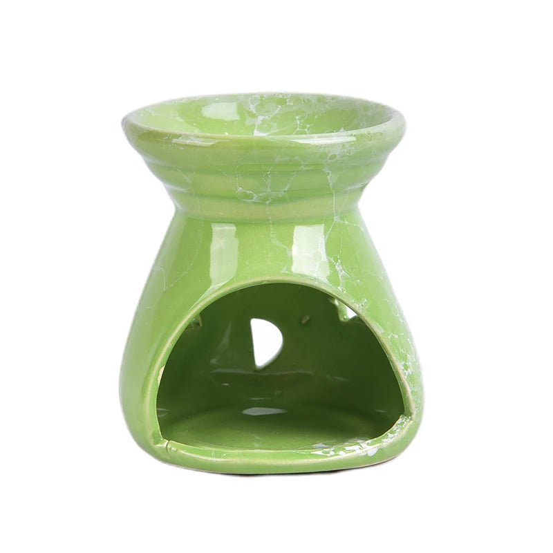 Ceramic Essential Oil Lamps Hollow Stars Moon Pattern Simple Essential Oil Fragrance Tea Light Candle Holder