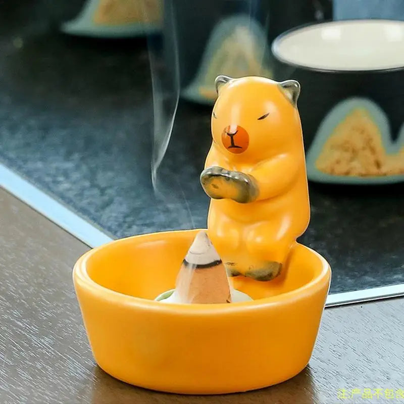 Cat Candle Holder Cute Cone Incense Burner Incense Tray Elegant Ceramic Stick Incense Holder Incense Cone Holder Decoration