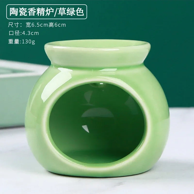 Ceramic Candle Heating Holder Essential Oil Burner Reed Diffuser Furnace Household Spa Salon Liqulid Aromatherapy Incense Burner