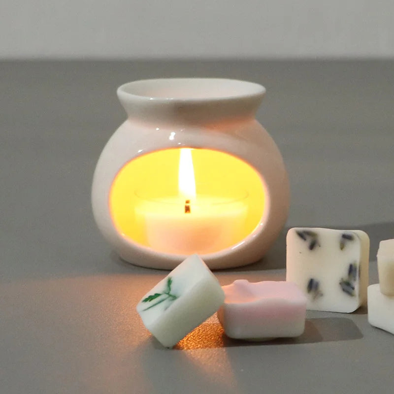Ceramic Candle Heating Holder Essential Oil Burner Reed Diffuser Furnace Household Spa Salon Liqulid Aromatherapy Incense Burner