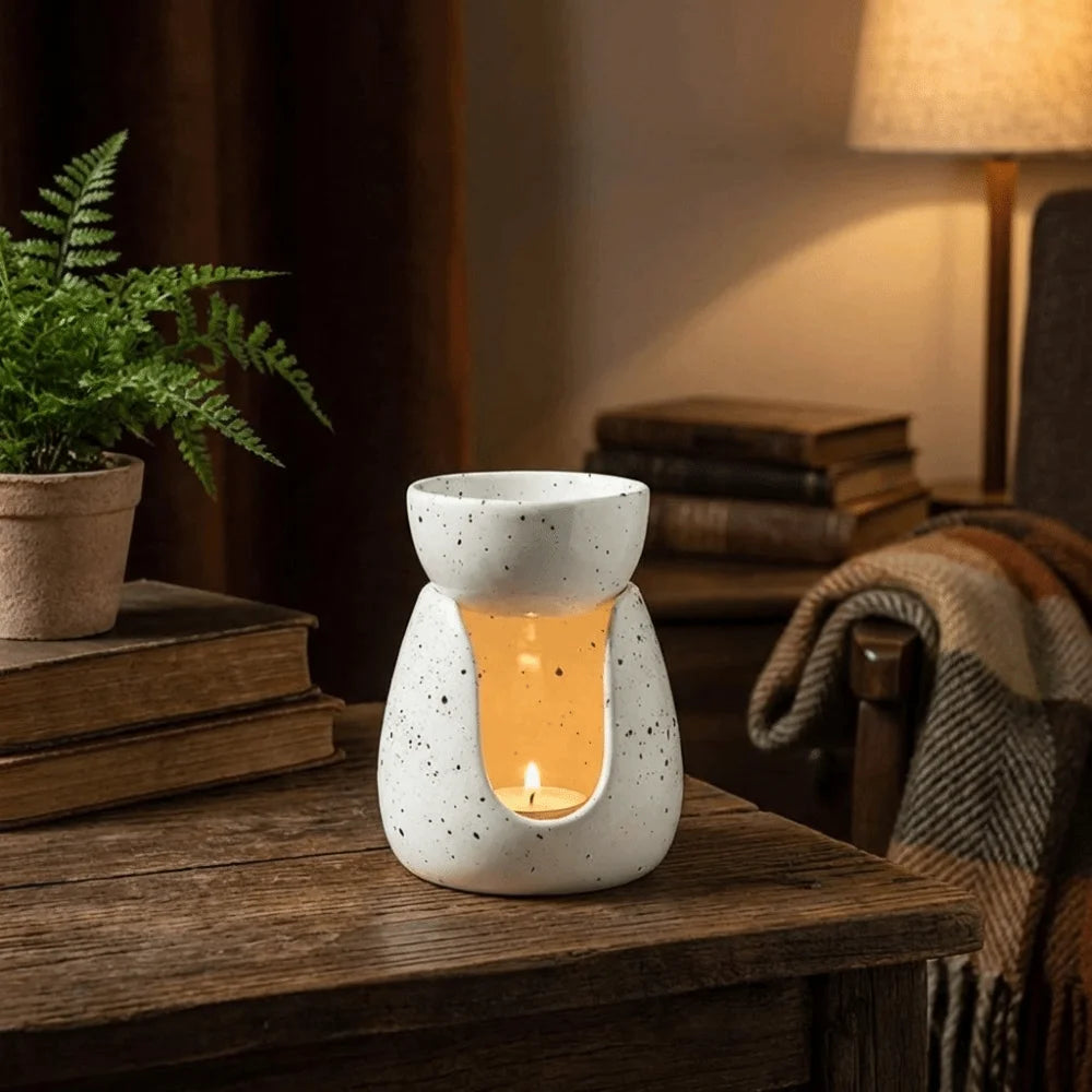 Minimalist Ceramic Essential Oil Stove Heat-resistant Decorative Candle Scented Burner Handmade Unique