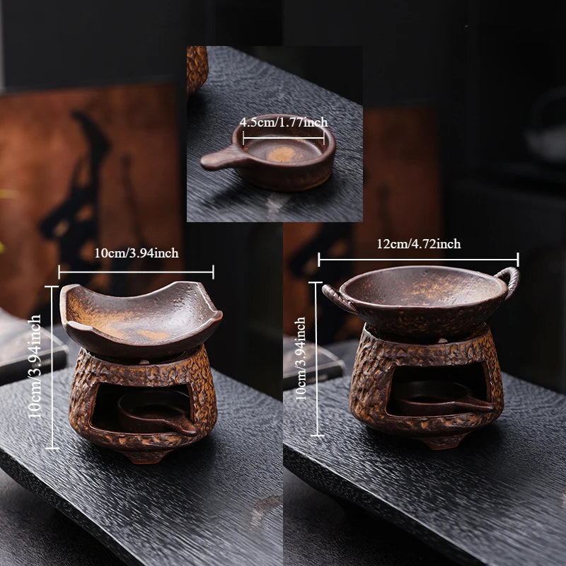 Vintage Ceramic Aromatherapy Burner Diffuser; Tea Roasting Stove; Essential Oil Burner Home Indoor Small Stove; Incense Powder A