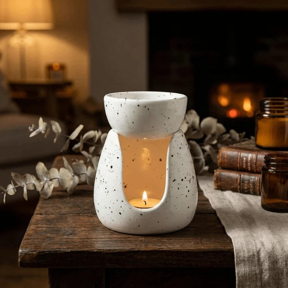 Minimalist Ceramic Essential Oil Stove Heat-resistant Decorative Candle Scented Burner Handmade Unique