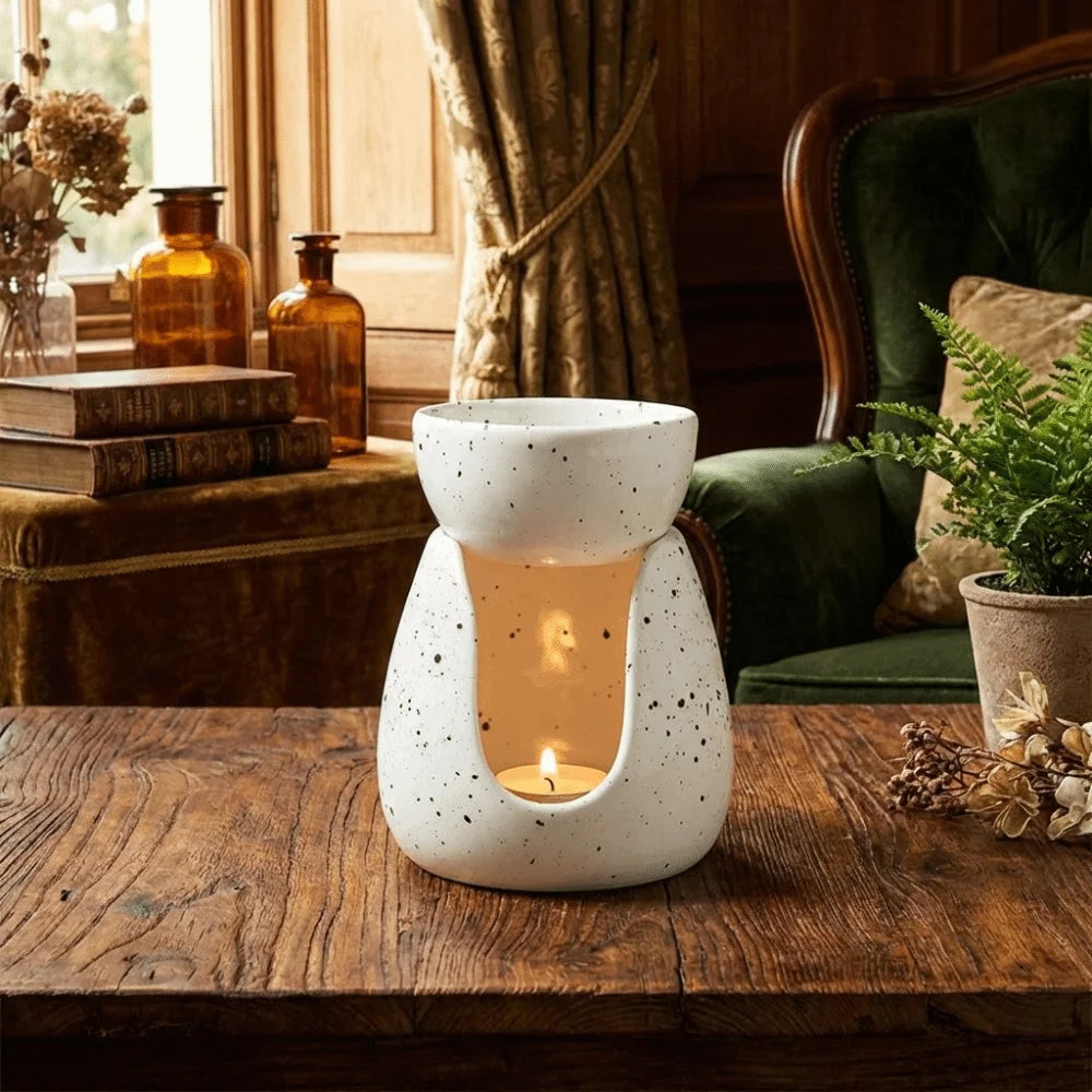 Minimalist Ceramic Essential Oil Stove Heat-resistant Decorative Candle Scented Burner Handmade Unique