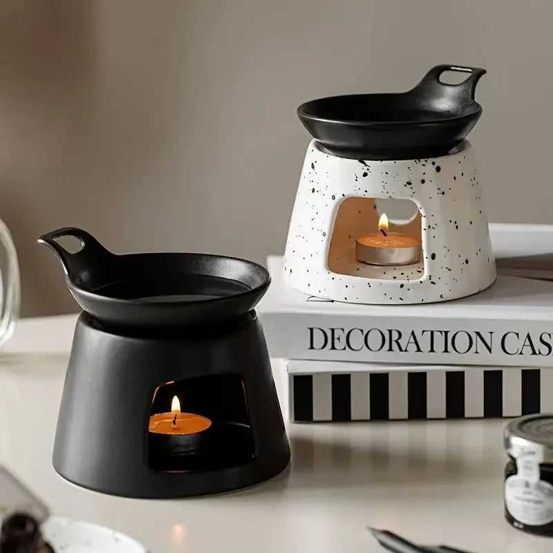 Fashion Creative Ceramic Aromatherapy Stove Can Dry Burn Fragrant Powder, Coffee Grounds, Aromatherapy Lamp, Essential Oil Heater