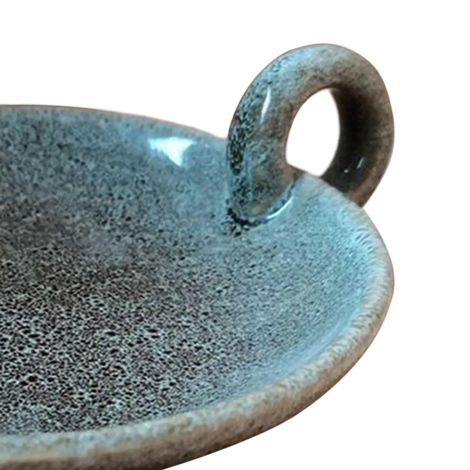 Ceramic Candle Plate with Handle Candle Holder Candlestick Centerpiece for Christmas Party Festival Mantle Home Dining Room