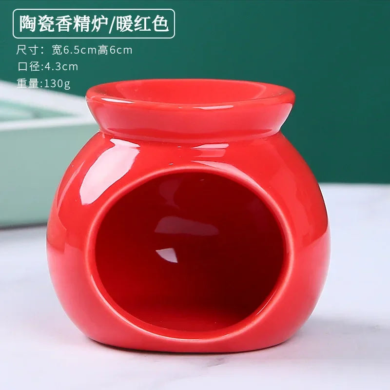 Ceramic Candle Heating Holder Essential Oil Burner Reed Diffuser Furnace Household Spa Salon Liqulid Aromatherapy Incense Burner