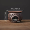 Ceramic Carved Incense Burner Indoor Aromatherapy Diffuser Essential Oil Burning Scent Spreader Can Be Used as Incense Powder B