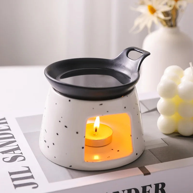 Fashion Creative Ceramic Aromatherapy Stove Can Dry Burn Fragrant Powder, Coffee Grounds, Aromatherapy Lamp, Essential Oil Heater