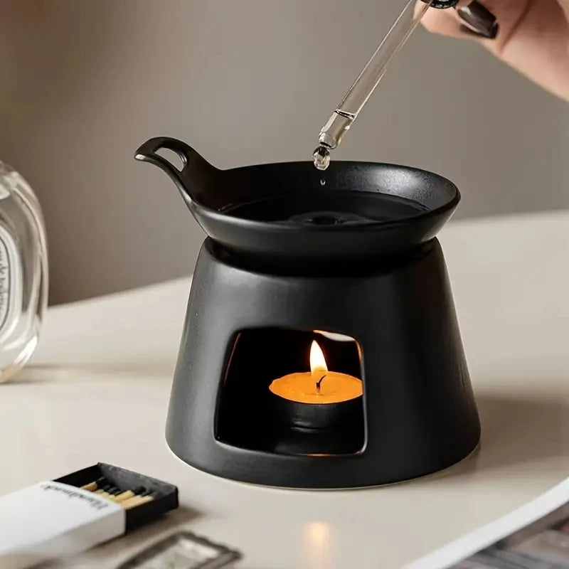 Fashion Creative Ceramic Aromatherapy Stove Can Dry Burn Fragrant Powder, Coffee Grounds, Aromatherapy Lamp, Essential Oil Heater
