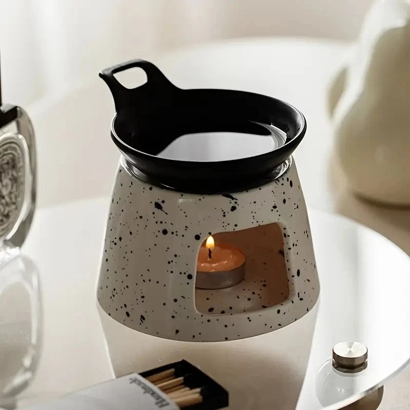 Fashion Creative Ceramic Aromatherapy Stove Can Dry Burn Fragrant Powder, Coffee Grounds, Aromatherapy Lamp, Essential Oil Heater