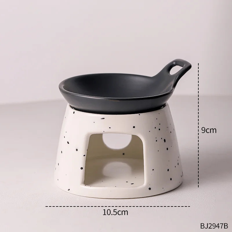 Fashion Creative Ceramic Aromatherapy Stove Can Dry Burn Fragrant Powder, Coffee Grounds, Aromatherapy Lamp, Essential Oil Heater