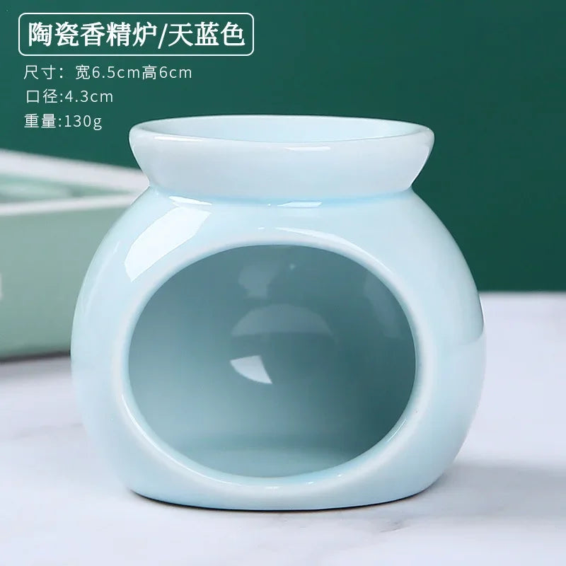 Ceramic Candle Heating Holder Essential Oil Burner Reed Diffuser Furnace Household Spa Salon Liqulid Aromatherapy Incense Burner