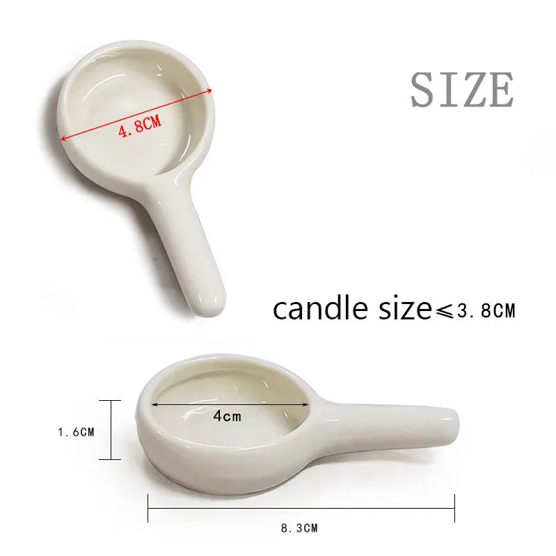 1x Ceramics Candle Incense Holder Wax Melt Essential Oil Burner Reed Diffuser Tray for Candles Heating Home Decor Candlestick