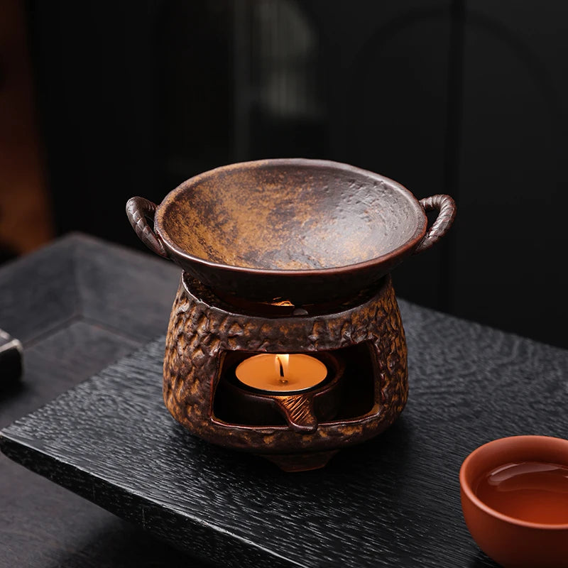 Vintage Ceramic Aromatherapy Burner Diffuser; Tea Roasting Stove; Essential Oil Burner Home Indoor Small Stove; Incense Powder A