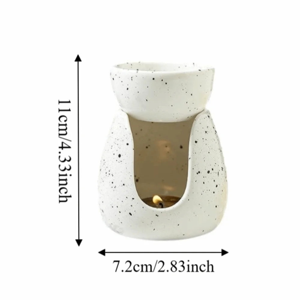 Minimalist Ceramic Essential Oil Stove Heat-resistant Decorative Candle Scented Burner Handmade Unique