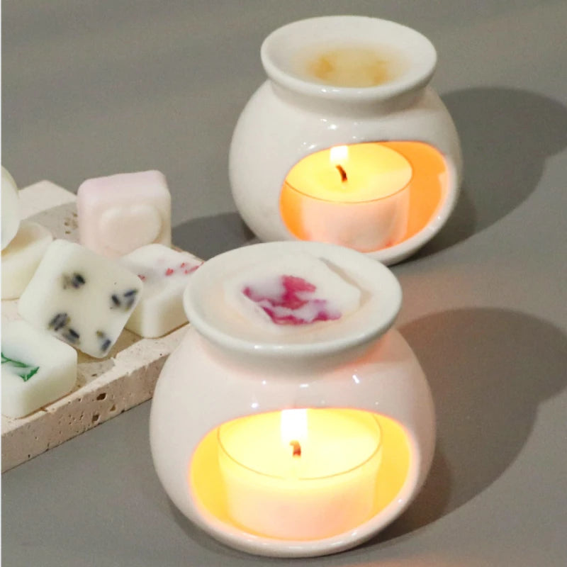 Ceramic Candle Heating Holder Essential Oil Burner Reed Diffuser Furnace Household Spa Salon Liqulid Aromatherapy Incense Burner