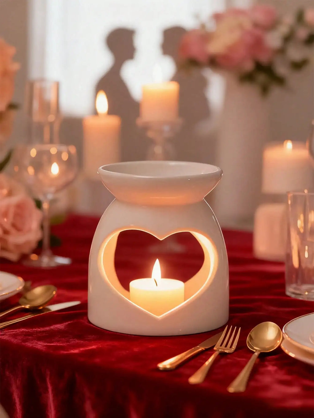 Ceramic Tealight Oil Burner, Hollow Out Aromatherapy Wax Melt Warmer, Candle Holder for Home Decor, Spa, Yoga, Gift